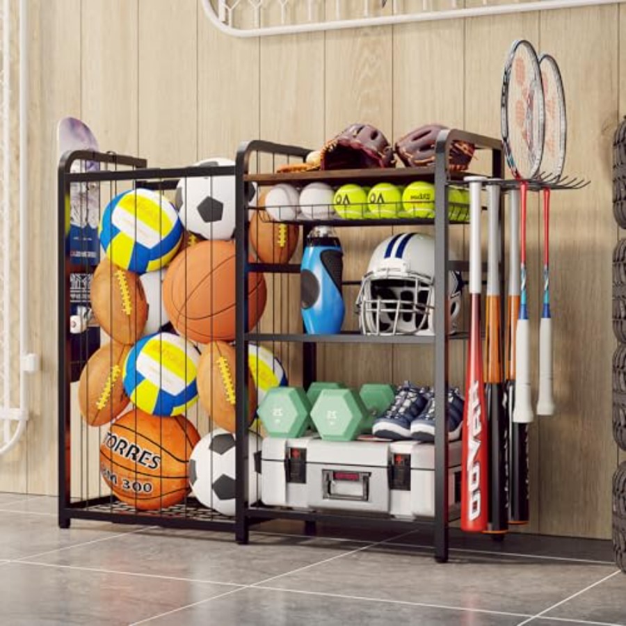 Sports Equipment Garage Storage - Garage Sports Equipment Organizer Ball Storage