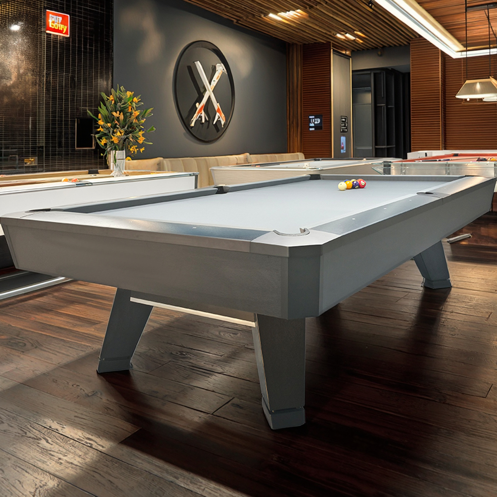 Sports Equipment In French - 9-foot Commercial Pool Table,Solid Wood Natural