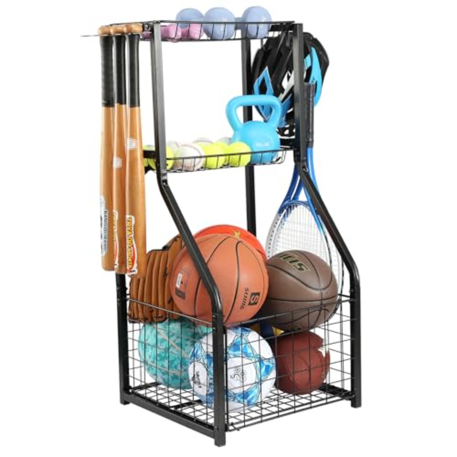 Sports Equipment Garage Storage - Sports Equipment Organizer for Garage OrganizationBall